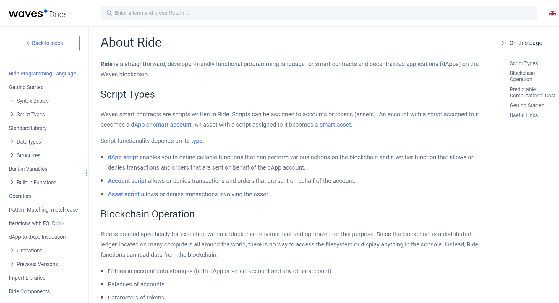 Ride landing page