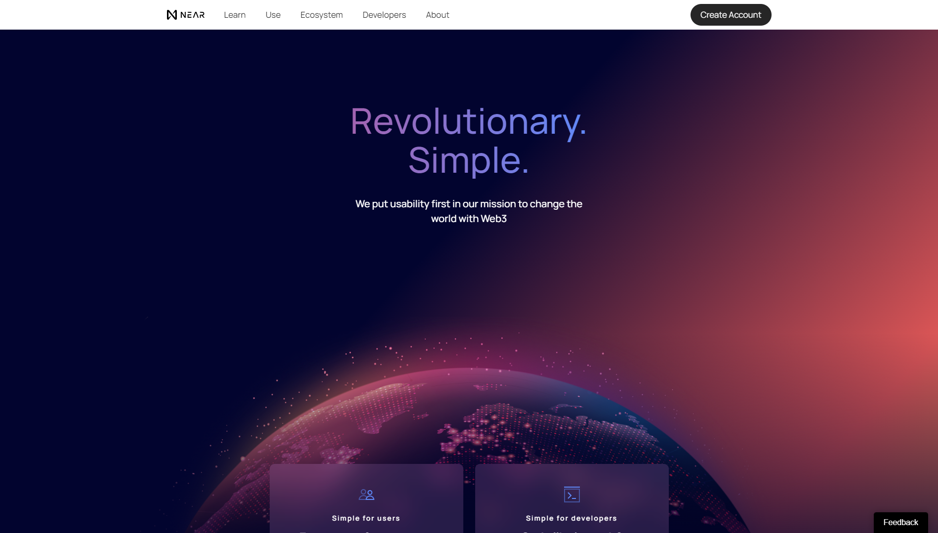 Near landing page