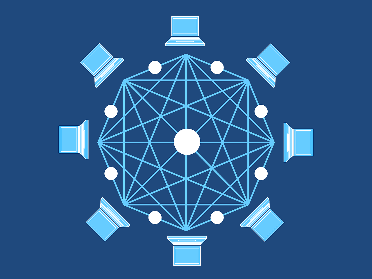 multiple computers maintain decentralization and retrieve information from each other