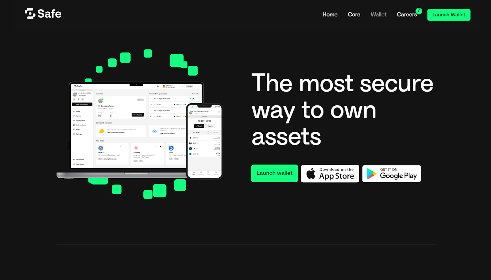 Safe wallet homepage